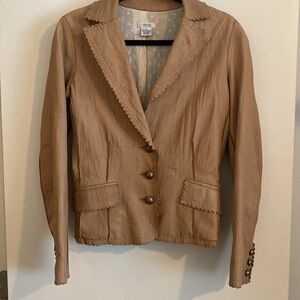 Cache Lamb Leather Blazer vintage sz 6